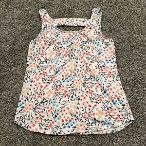 Cream Floral Tank Size Small